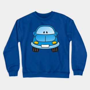 Blue Cartoon Car Crewneck Sweatshirt